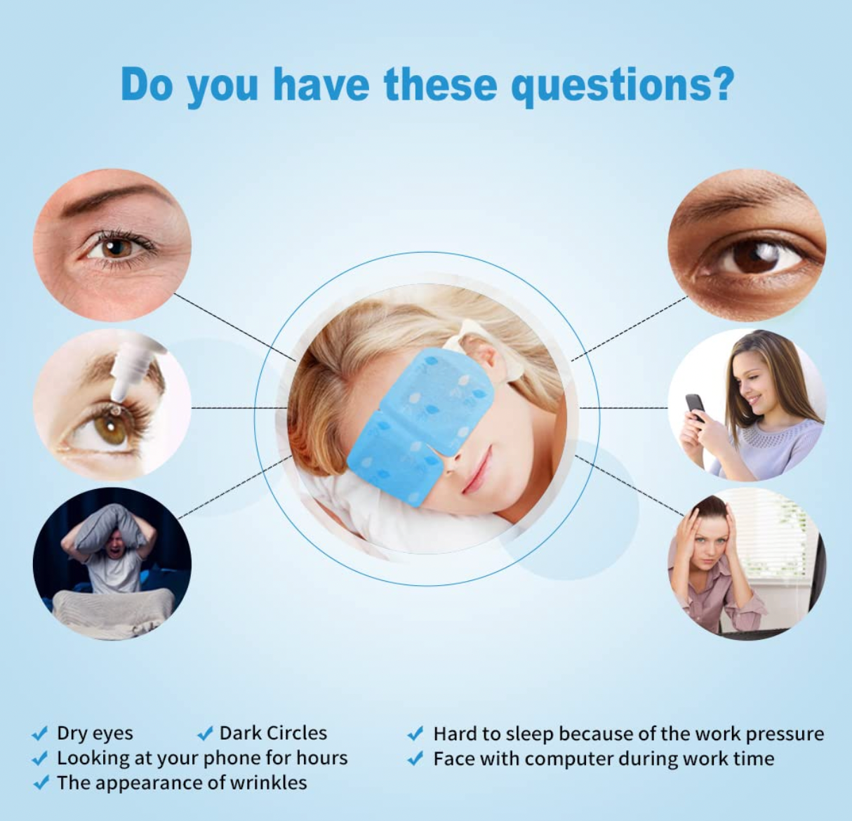 A SET (2 packs)Steam Eye Mask,Eye Mask for Dry Eyes,Self Heating Eye Mask for Relieve Eye Strain and Remove Dark Circle,SPA Eye Mask,30pcs Gentle Steam Eye Mask for Work Leisure