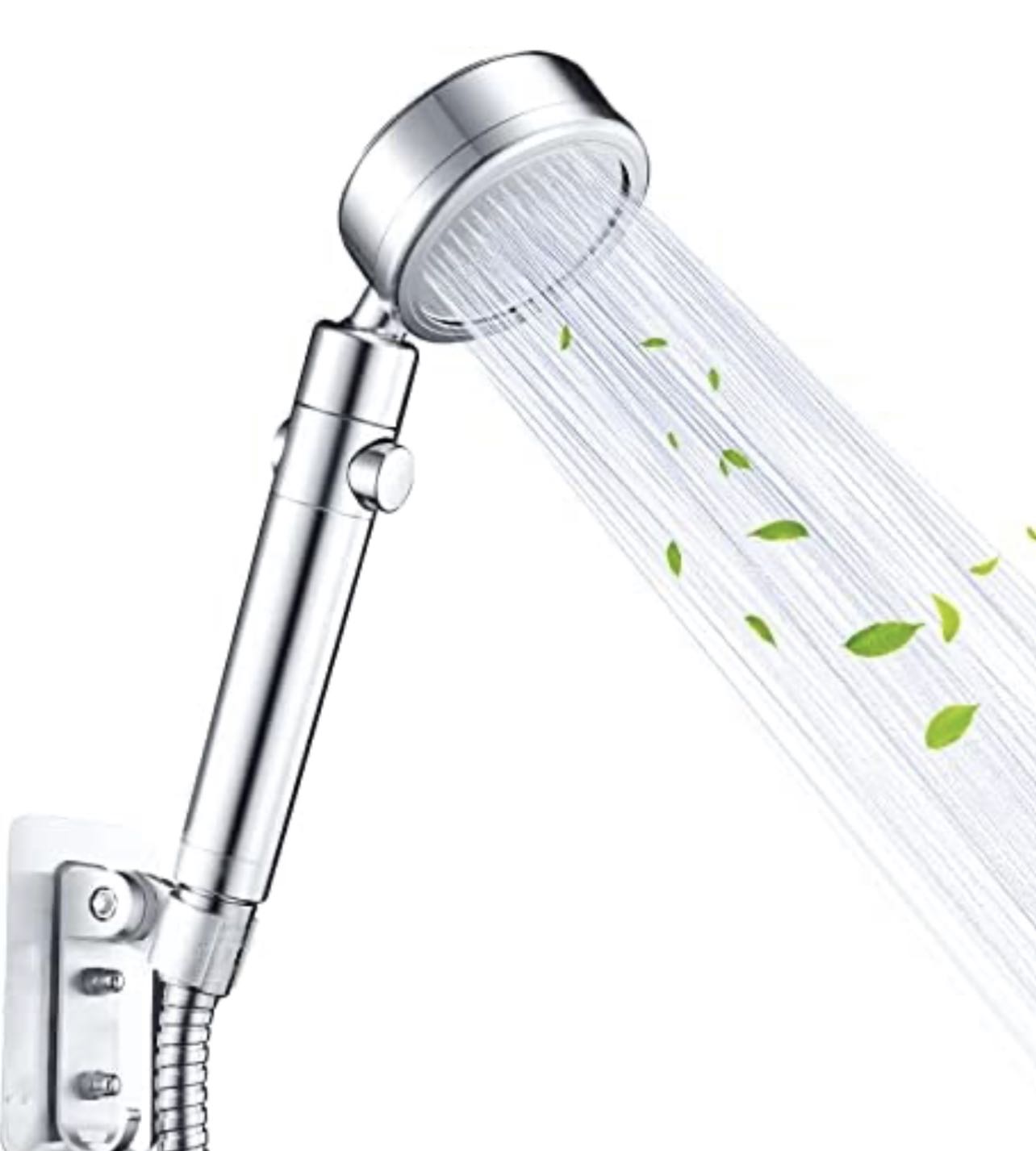 Two for $15 High Pressure Handheld Shower Head with Pause Switch, 3 Spray Modes Shower Head with Filter Hose and Adjustable Bracket,360 Degree Rotating Shower Head