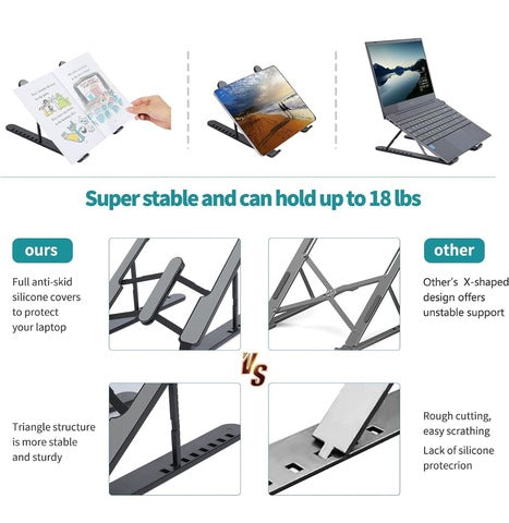 Portable Foldable Laptop Support Stand for Laptops